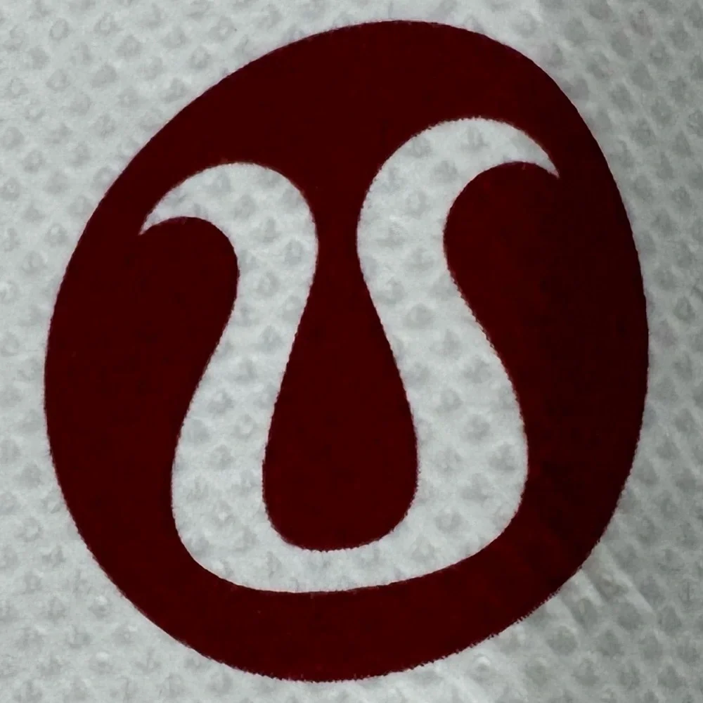 Lululemon Large White Lettering Light Gray Textured Everyday or Beach Tote Bag - Picture 3 of 7